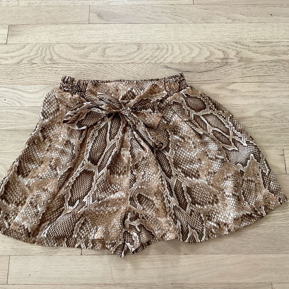 Zara Brown Snake Print Skirt